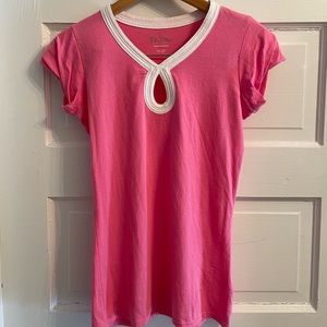 Lilly Pulitzer Pink Key Hole Top - Size XS